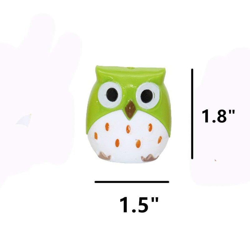 FMELAH Dual Holes Mini Cute Lovely Cartoon Animal Owl Pencil Sharpener Creative Kawaii Cutter Knife School Supplies Manual Large Eyebrow Pencil Cutter Accessory(4pcs) - Image 2